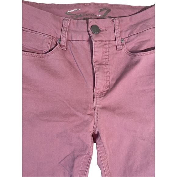 Seven7 Tummy-less Skinny Mauve Jeans size 6 - Picture 2 of 4